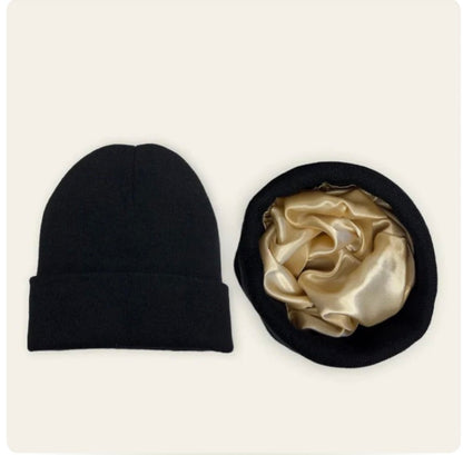 Satin-lined anti-frizz bonnet – Heat &amp; hair protection